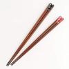 Hezaemon X-209 Wakasa-Painted Chopsticks, Tenshaved Cherry Blossom Couple Chopsticks, 9.3 inches (23.5 cm), 8.5 inches (21.5 cm), With Chopsticks Rest view 3