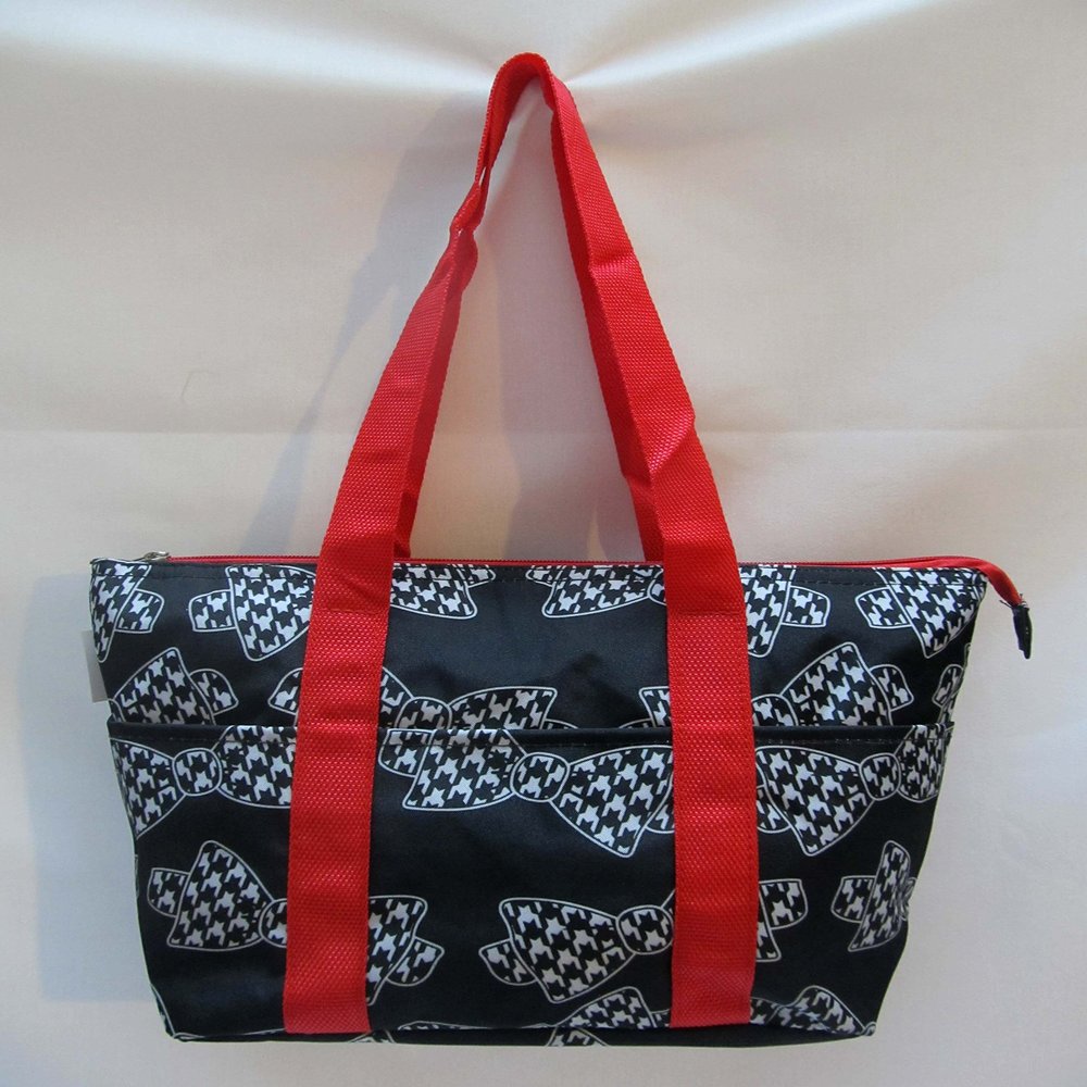 Lunch Bag Insulated Tote Bag Reusable and Duable (Bowtie Red)