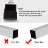 uxcell Rubber Square Designed Furniture Foot Leg Cover Caps 20mmx20mm 8pcs view 3