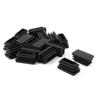 uxcell Plastic Desk Chair Feet Rectangle Tube Inserts End Blanking Caps 16pcs Black view 1