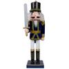 Northlight 14" Blue and White Christmas Nutcracker Soldier with Sword Tabletop Decor view 1