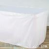 17 feet x 29-Inch White Sequin Banquet Table Skirt Linens Wedding Party Events Decorations Kitchen Dining Catering view 3