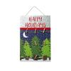 C.R. Gibson XCH4-17434 ''Happy Holidays'' Galvanized Metal Christmas Card Holder, 12" W x 20" L view 1