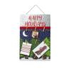 C.R. Gibson XCH4-17434 ''Happy Holidays'' Galvanized Metal Christmas Card Holder, 12" W x 20" L view 2