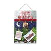 C.R. Gibson XCH4-17434 ''Happy Holidays'' Galvanized Metal Christmas Card Holder, 12" W x 20" L view 3