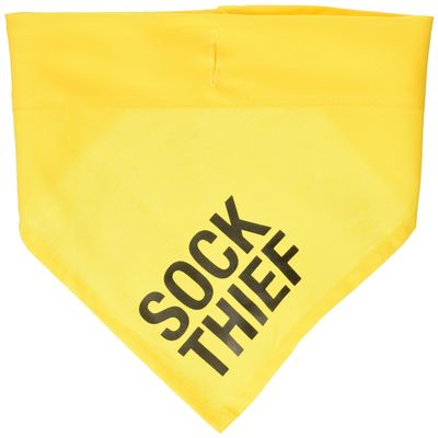 About Face Designs Sock Thief Pet Bandana, Yellow