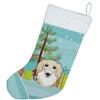Caroline's Treasures BB1584CS Christmas Tree and Longhair Creme Dachshund Christmas Stocking Fireplace Hanging Stockings Christmas Season Party Decor Family Holiday Decorations view 2