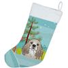 Caroline's Treasures BB1588CS Christmas Tree and Cocker Spaniel Christmas Stocking Fireplace Hanging Stockings Christmas Season Party Decor Family Holiday Decorations view 2