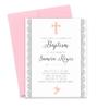 Baptism Invitations Elegant, Christening Invitations Girls, Personalized Baptism Invitation, Custom Christening Invitation, Baptism Invitations for Girls, Your choice of Quantity and Envelope Color view 1