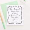 Modern Pink Paper Elegant Engagement Party Invitation, Engagement Announcements, Engagement Party Invitations, Your choice of Quantity and Envelope Color view 2