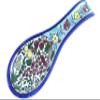 Armenian hand painted cooking Spoon Rest/Ladle Holder - Large with deep Round Cup part - Asfour Outlet Trademark view 1