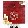 MusicBoxAttic VDS Certified Red with Natural Wood Accents 8 Day Modern Romba Art Cuckoo Clock by Rombach and Haas Sale Price - Code romba20 view 2