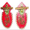 EtsiBitsi Beautiful Hand Crafted Shubh Labh Door Hanging, Embossed with Kundan_TR_WH_003 view 1