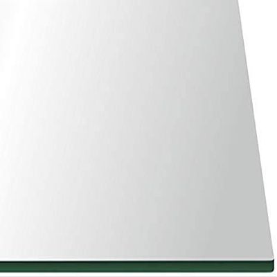 Spancraft 32" x 24" Rectangle Clear Tempered Glass Table Top 3/8" Thick - Flat Polish Edge