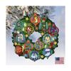 12 Days of Christmas Wreath Wooden Ornaments Set of 2 Art by G.DeBrekht 8185313 - Designocracy view 1