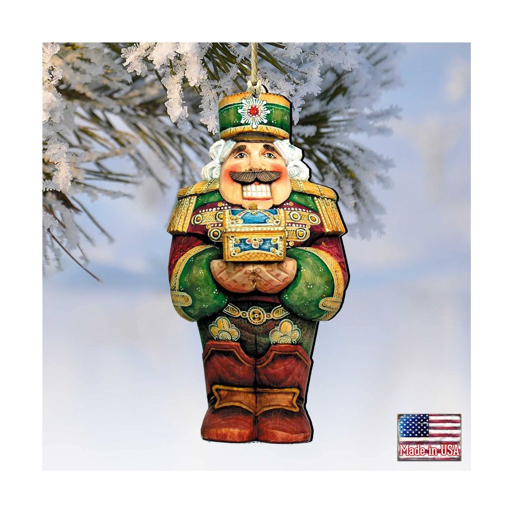 Nutcracker Wooden Ornament, Christmas, Set of 2 Art by G.DeBrekht 8153313 - Designocracy