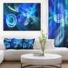 Blue Fractal Desktop Abstract Canvas Art Print view 1
