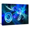 Blue Fractal Desktop Abstract Canvas Art Print view 2