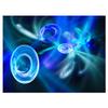 Blue Fractal Desktop Abstract Canvas Art Print view 4