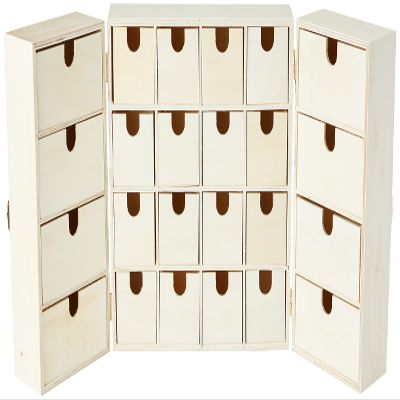 Artemio Advent Calendar to Decorate Triptych, Wood, 55 x 28 x 6.5 cm, 55 x 6.5 x 28 cm