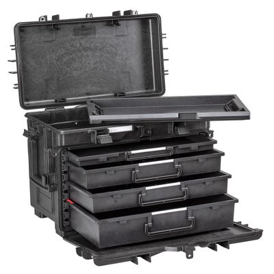 Explorer Cases 5140.BKT02.AH Waterproof Tool Chest w. 1x 1.2 + 2X 2.4 + 1x 3.7 Empty Drawers, RFID-NFC Ready, Multi, One Size