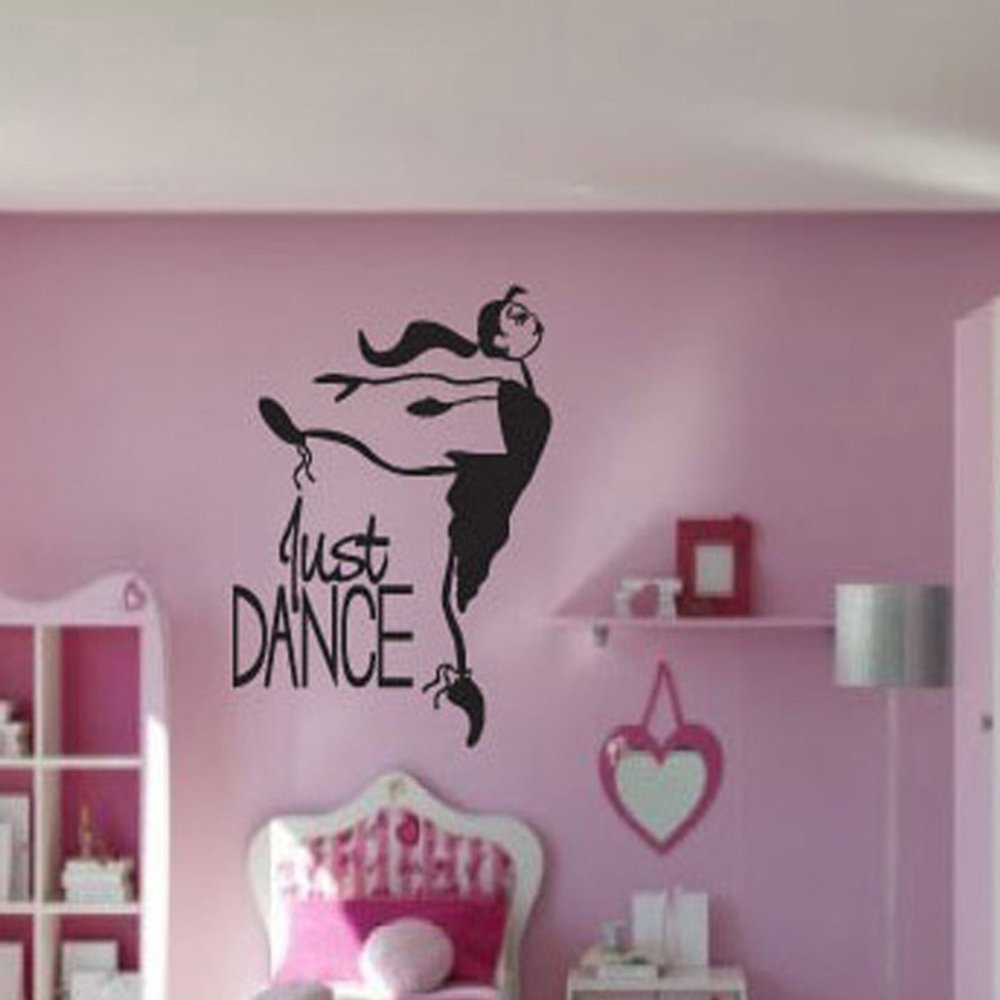 Just Dance Wall Decals Stickers, Black, 72''
