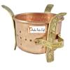 Set of 2 - Prisha India Craft  Handmade Copper Brass Food Warmer Angeethi Traditional SIGDI Tabletop Burner 5.5 x 4.00 Inch, Christmas Gift with WOODEN KEYRING view 2