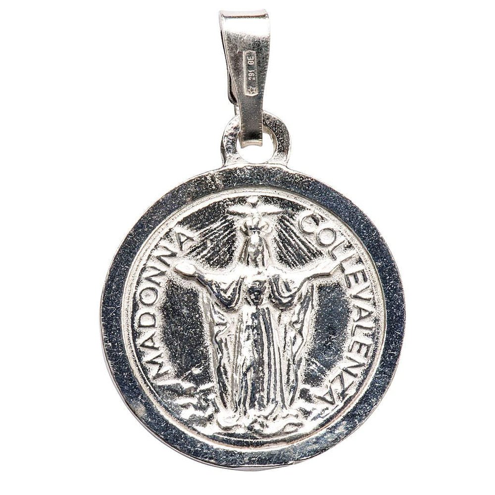 Holyart Scapular Medal in 925 Silver diam 2 cm