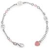 Holyart Amen Bracelet with Our Lady and Pink Beads, Sterling Silver view 1