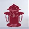 Fire Hydrant Wall Decals Stickers, Red, 60" view 1