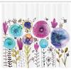 Ambesonne Dragonfly Shower Curtain, Hello Summer Concept Dandelion and Winged Bug Be Happy Art, Cloth Fabric Bathroom Decor Set with Hooks, 69" W x 70" L, Blue Pink view 2