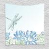Ambesonne Dragonfly Tapestry, Waterlilies Flowers and Dragonflies Simplistic Design Eco Nature Theme Art, Wall Hanging for Bedroom Living Room Dorm Decor, 40" X 60", Blue Green view 1