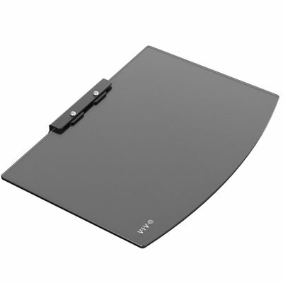 VIVO Floating Wall Mount Tempered Glass Shelf for DVD Player, Audio, Gaming System, Streaming Devices, Black, MOUNT-SF011