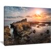Designart PT11031-40-30 Sunset Over Rocky African Coast-Oversized Beach Canvas Artwork-40X30, 30'' H x 40'' W x 1'' D 1P view 2