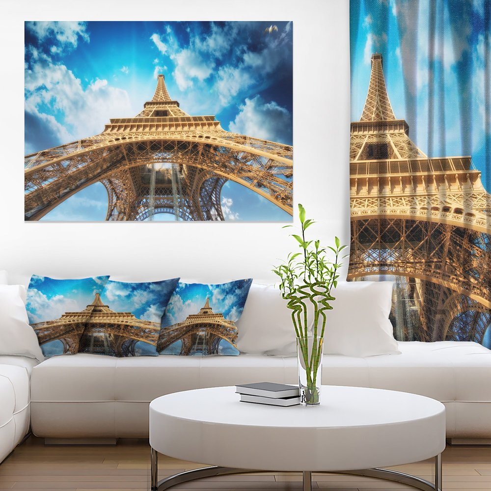 Beautiful view of Paris Paris Eiffel Towerin Paris Cityscape Canvas Print Art