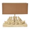 Creative Co-Op Whitewashed Rabbit Table Lamp with Sand Colored Linen Shade view 1