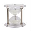 Deco 79 Metal Hourglass Sand Timer with Acrylic Base, 6" x 6" x 9", Silver view 1