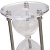 Deco 79 Metal Hourglass Sand Timer with Acrylic Base, 6" x 6" x 9", Silver view 2