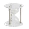 Deco 79 Metal Hourglass Sand Timer with Acrylic Base, 6" x 6" x 9", Silver view 3