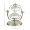 Deco 79 53425 Iron Swivel Hour Glass, 12" x 6", Silver view 4