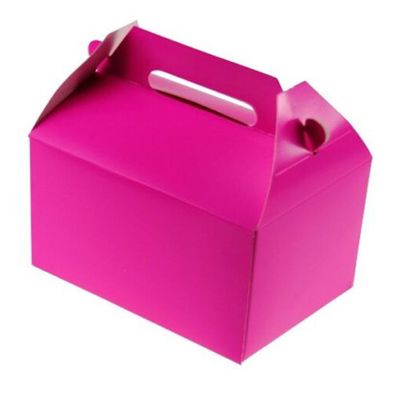 24 HOT PINK PARTY TREAT BOXES FAVORS GOODY BAG BAZAAR PRIZE GIFT BASKET CARNIVAL