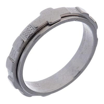 Holyart Rotating Rosary Ring in 925 Silver, 17.5 mm (0.69 inc.) - UK O