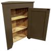 Sawdust City Kitchen Corner Cabinet (Old Brown) view 3