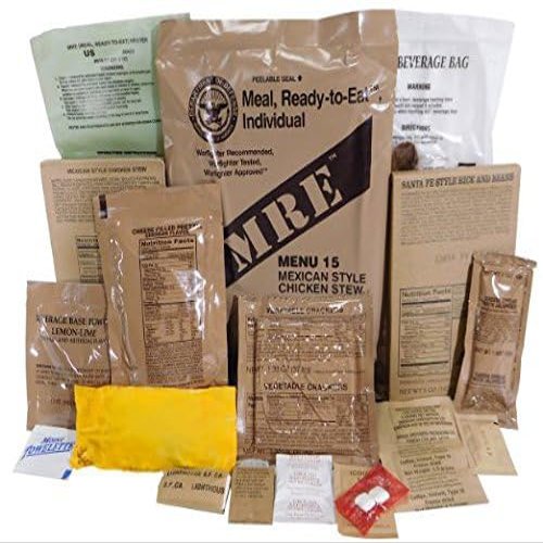 Genuine Military MRE Meal with Inspection Date September 2017 or Newer (Chili Macaroni)