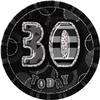 Gifts 4 All Occasions Limited SHATCHI-494 30th Badge Glitz Black Birthday Decorations Unisex Party Supply view 1