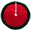 Northlight 60" Red Traditional Christmas Tree Skirt with Green Border Trim view 1