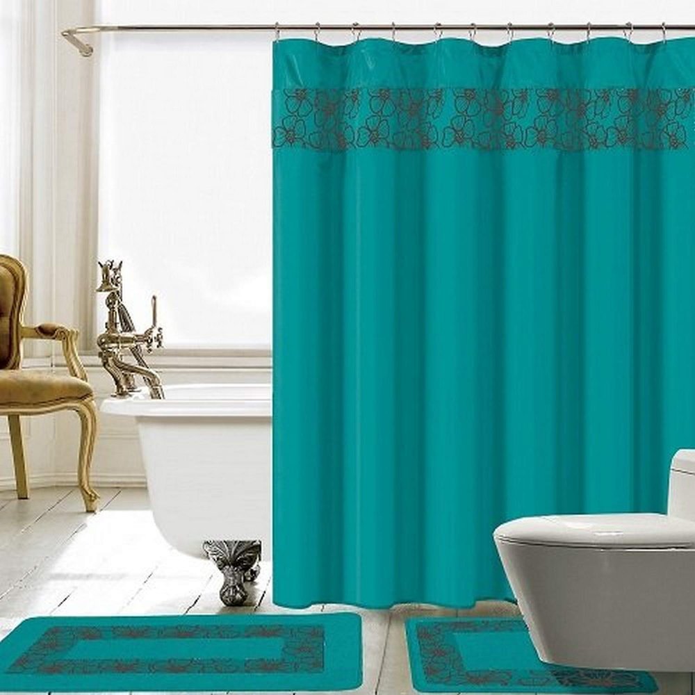 Daniel's Bath 15PC Turquoise 15 Piece Lilian Bath Set
