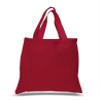 Basic Blank Cotton Reusable Tote Bags 100% Cotton Totes, 15"W x 16"H (6, Red) view 1
