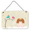Caroline's Treasures BB2575DS812 Between Friends Pekingese - Red and White Wall or Door Hanging Prints Aluminum Metal Sign Kitchen Wall Bar Bathroom Plaque Home Decor, 8x12, Multico view 1