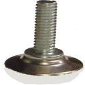 #4206 Adjustable 5/16" Threaded Leveling Stem Glides, Nickel Cover with White Pad, 4 Pack